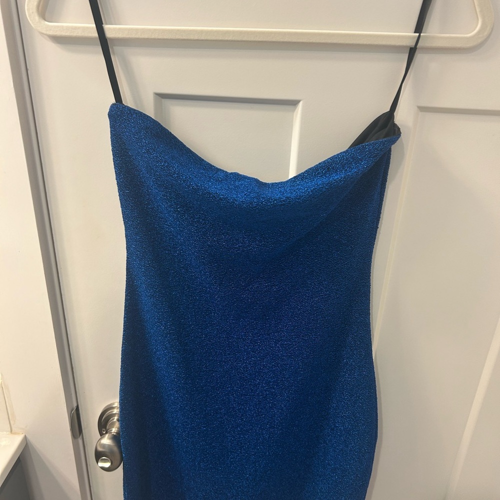 Runaway The Label Strapless Blue Dress